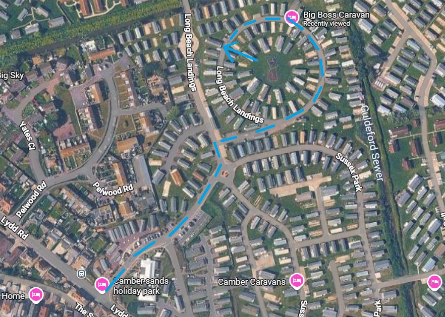 Map showing directions to Willow Way 273