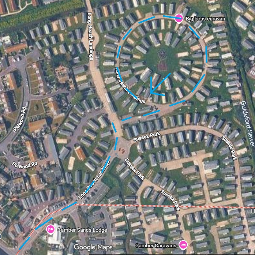 Map showing directions to Willow Way 242